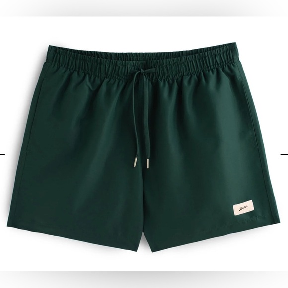 BATHER Solid Pine Swim Trunks Size XL Forest Green Swimsuit New NWT $90 MSRP - Picture 2 of 8